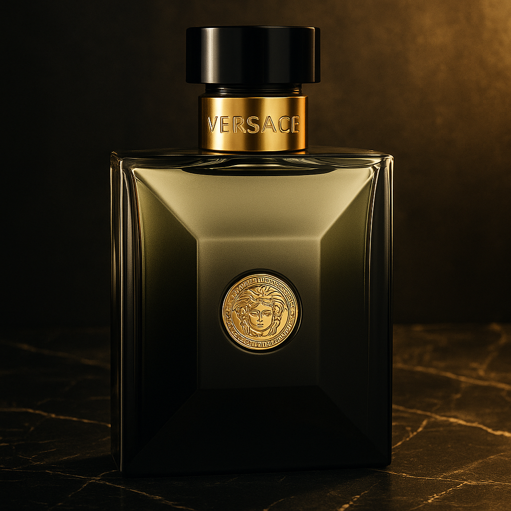 Versace Oud Noir Men’s Eau de Parfum – Black Gold Bottle, Spicy Oriental Woody Cologne