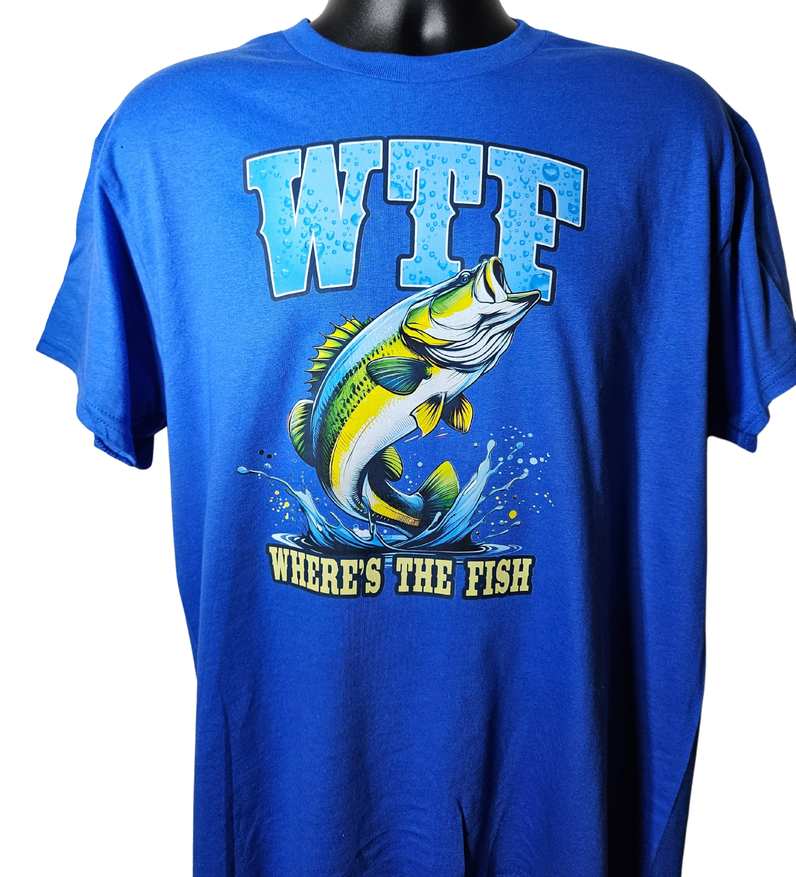 WTF Fishing Shirt – Funny “Where’s The Fish” T-Shirt for Men | Bass Fishing Tee | Gift for Fishermen | Humor Outdoors Apparel