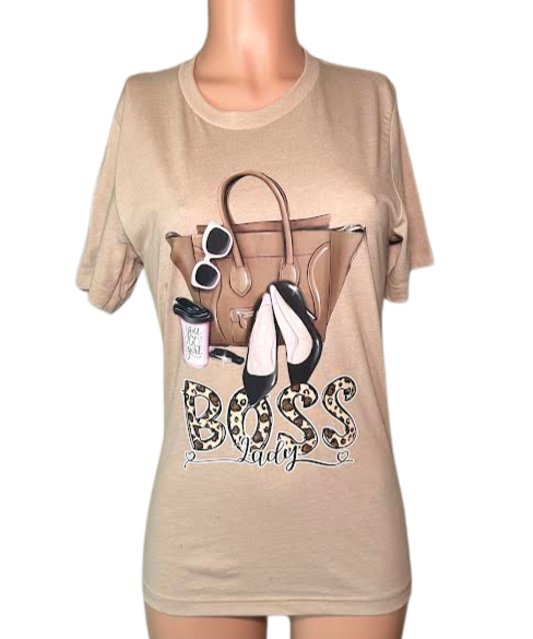 Ladies Graphic Print Short Sleeve T Shirt