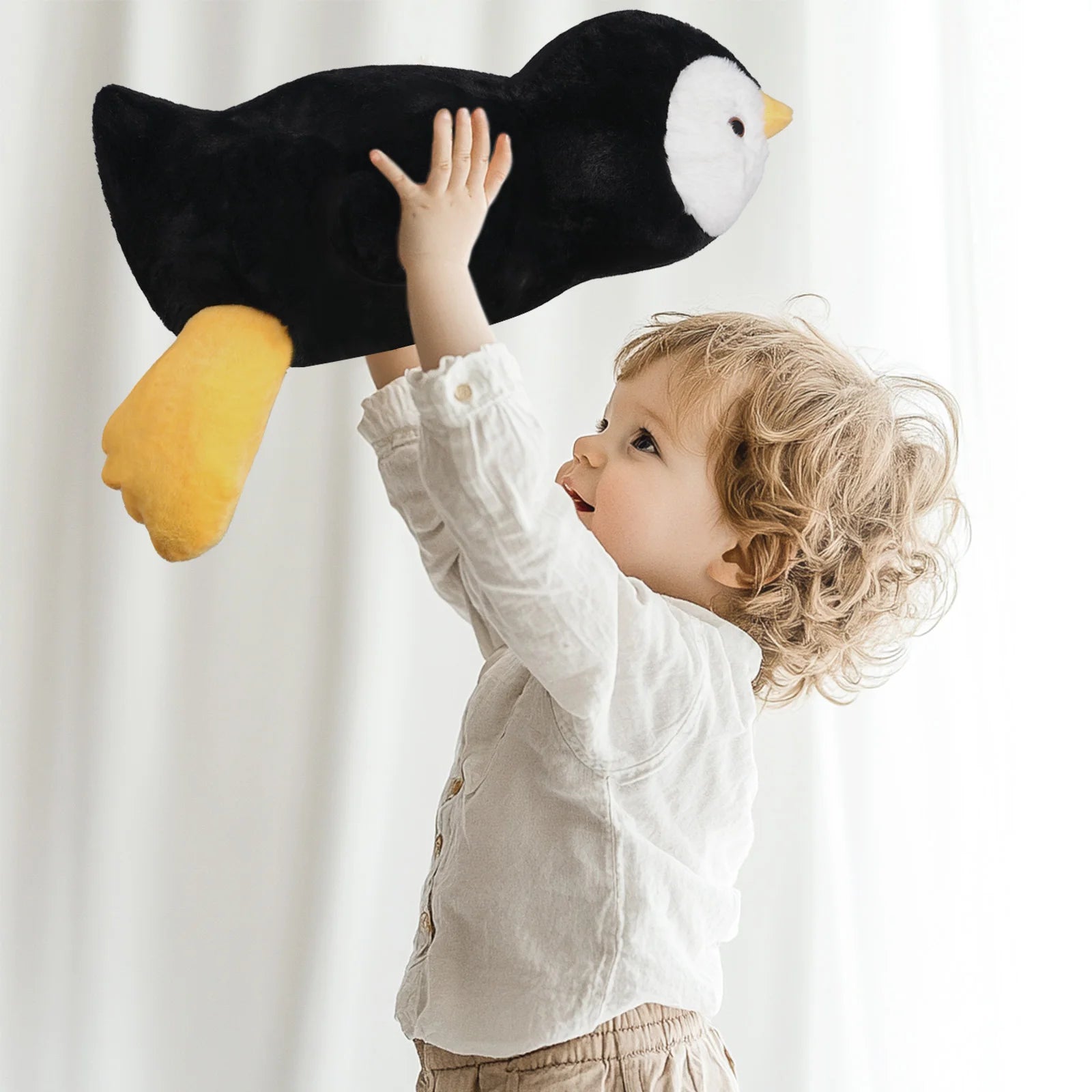Niuniu Daddy 20" | 3.3 Pound Penguin Weighted Stuffed Animals for Adults Kids