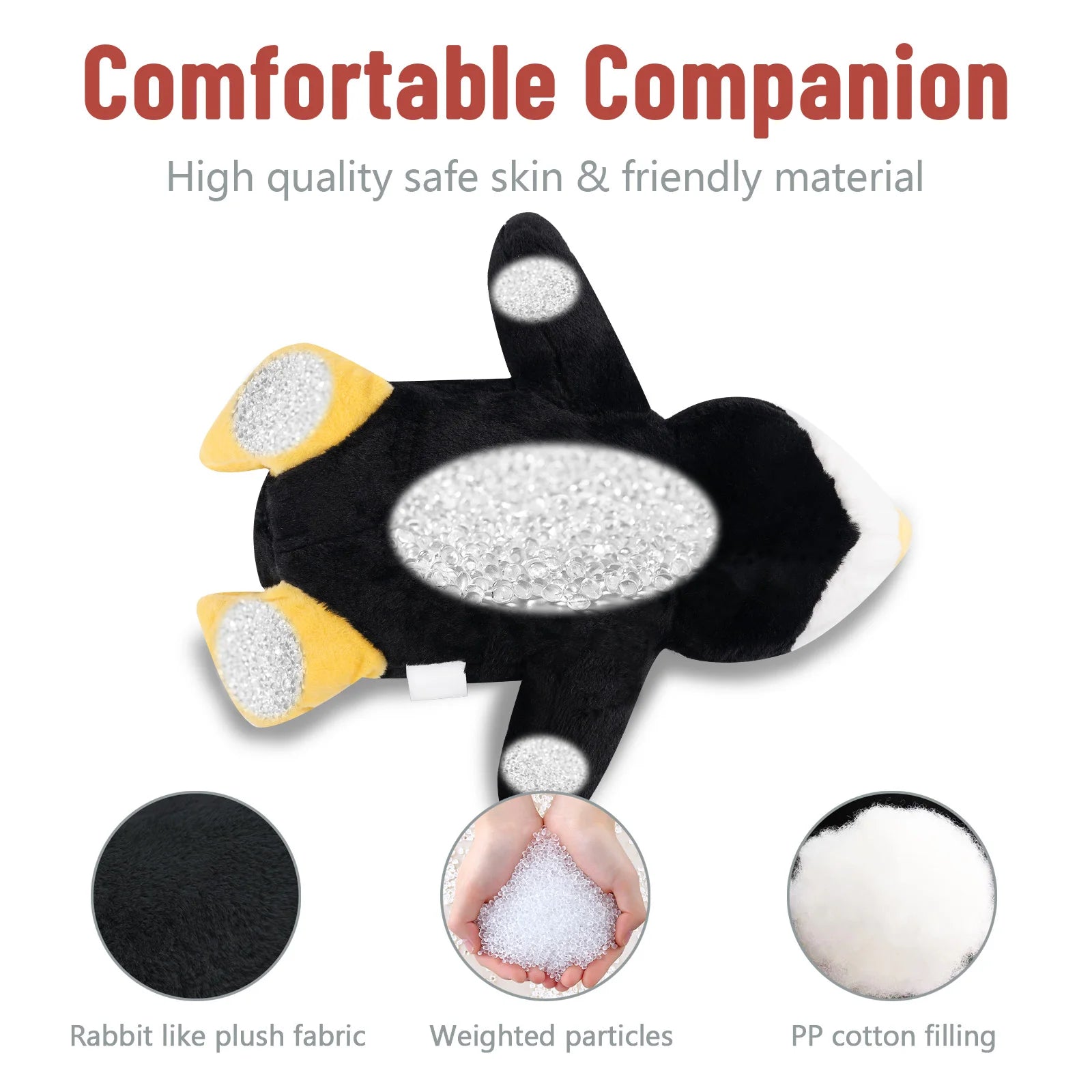 Niuniu Daddy 20" | 3.3 Pound Penguin Weighted Stuffed Animals for Adults Kids