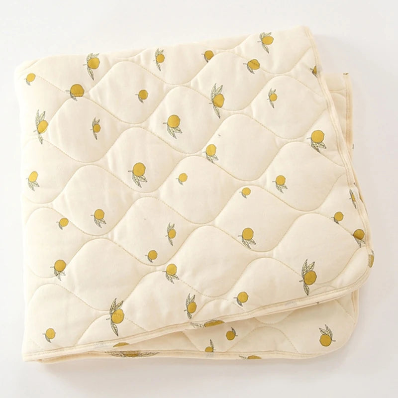 New Autumn Winter Warm Baby Blanket Soft Cotton Cherry Printed Children Quilt Nap Blanket Newborn Swaddle Wrap Bedding