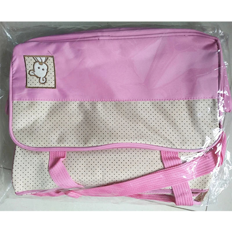 Mom Bag Five-piece One-shoulder Large Capacity Bag Mom Baby Multi-function Waterproof Outdoor Travel Diaper Bags For Baby Care