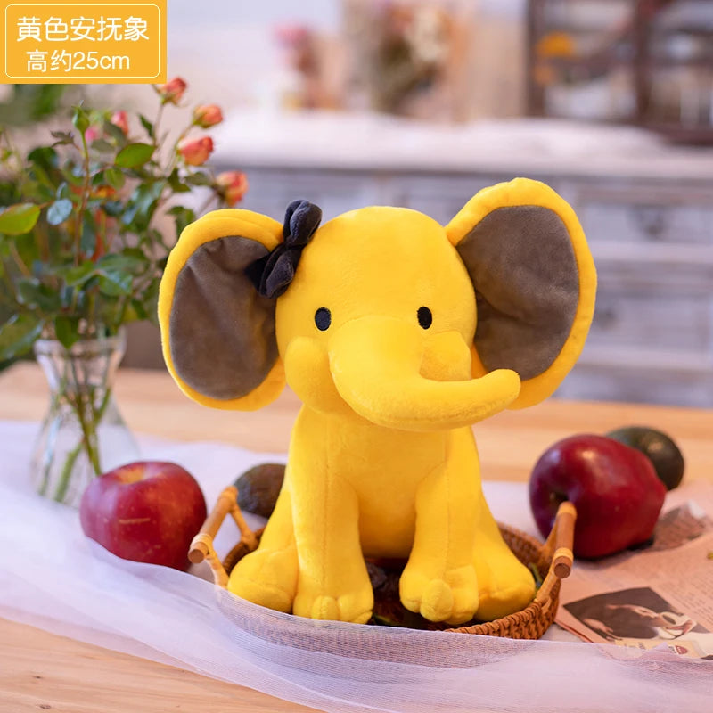 Elephant Plush Toys Kawaii Baby Toy Stuffed Animal Doll For Kids White Elephant Toys Cartoon For Girls Cute Toys For Wedding
