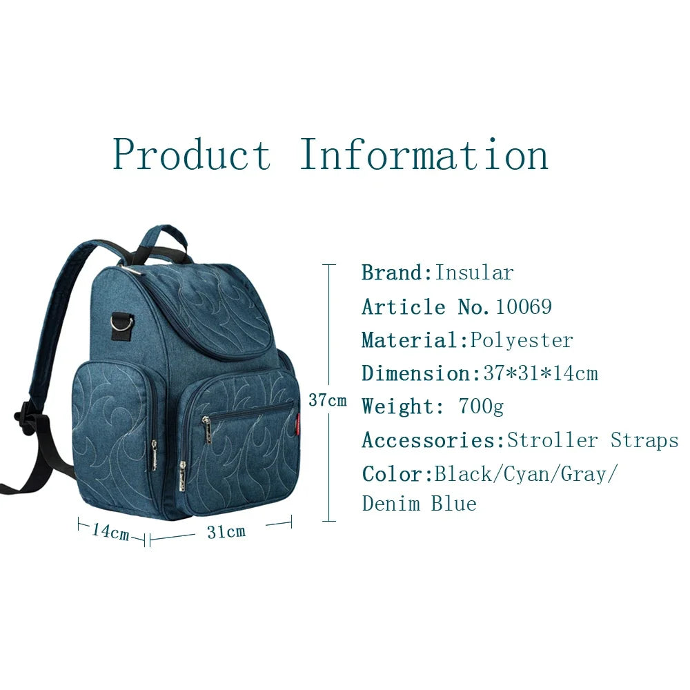 Brand Nappy Backpack Bag Mummy Large Capacity Stroller Bag Mom Baby Multi-function Waterproof Outdoor Travel Diaper Nursing Bags