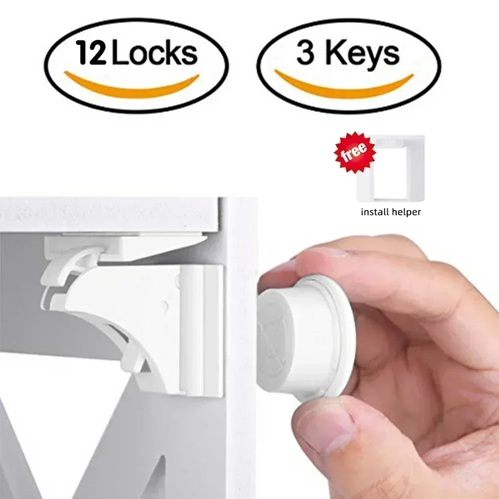 Magnetic Children's Lock for Extra Cabinet Door Safety: A Must-Have for Parents Drawer Lock Baby Protection Baby Safety Lock