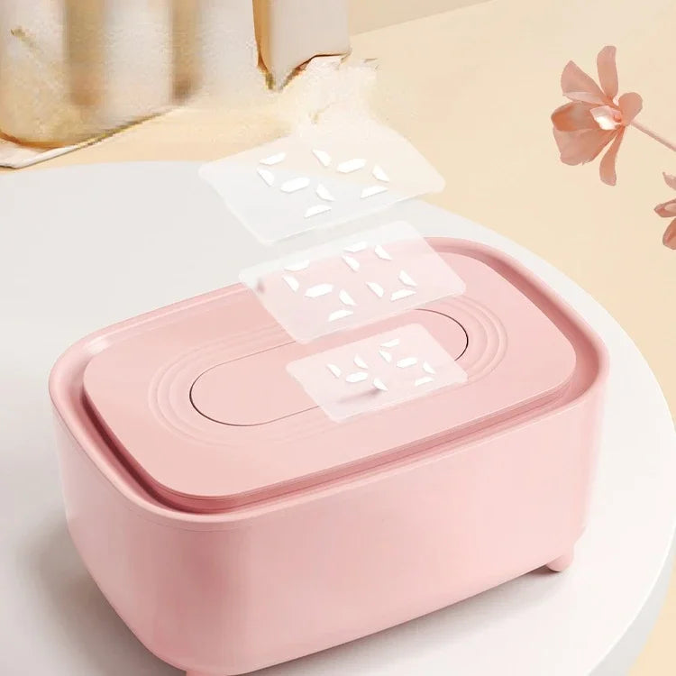 Baby Wipes Warmer - Constant Temperature Wet Wipe Heater, Newborn Tissue Warmer, 36 Hours Heating, Baby Mask Warmer