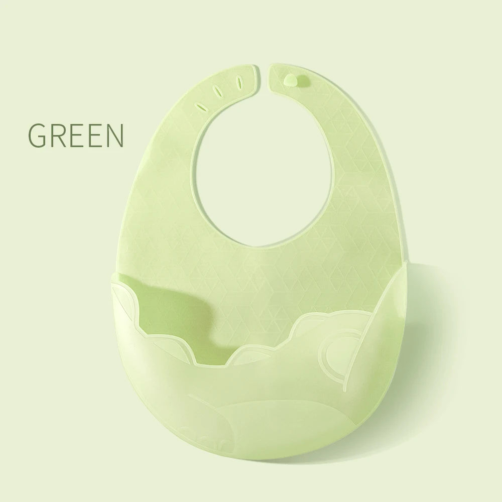 Sunveno Lightweight Baby Silicone Bibs Non-slip Girl Boy Feeding Bibs baby stuff Easy to clean Lighten the weight on baby