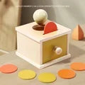 Montessori Wooden Multifunction Toys Color Spinning Coin Box Wooden Toys Children Puzzle Sensory Early Education Game Toys Gift