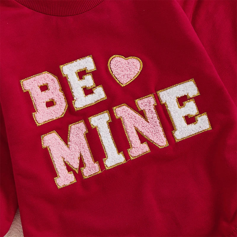 Baby Girls Boys Sweatshirts Rompers Valentine s Day Clothes Letter Embroidery Long Sleeve Infant Fall Bodysuits Jumpsuits