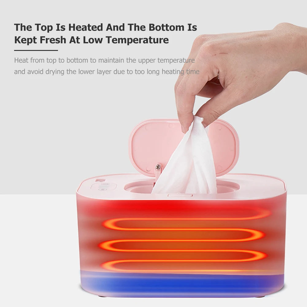Baby Wipe Warmer Large Capacity Wipes Dispenser Newborn Essentials Baby Wipes Case Warms Quickly and Evenly Compact Wipes Warmer