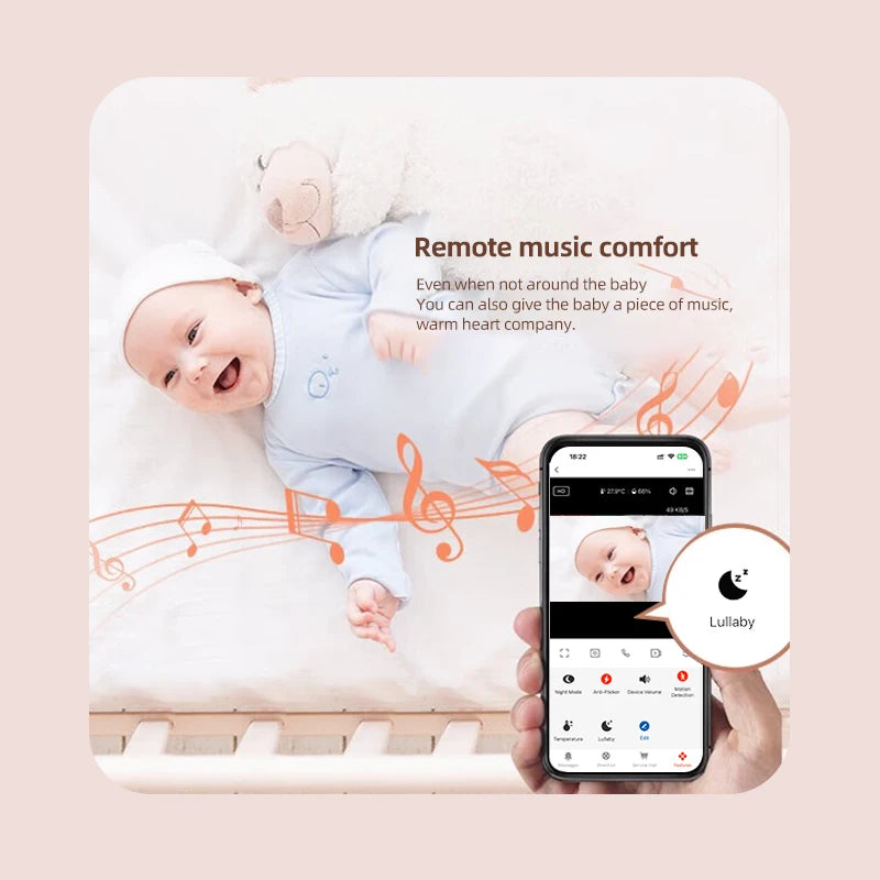 Smart tuya remote video surveillance Wifi baby monitor no red exposure baby safety protection mobile detection video camera