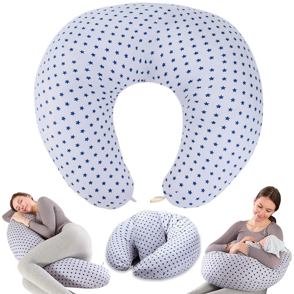 Adjustable Nursing Pillow for Breastfeeding, Breast Feeding Pillow Bottle Feeding Support for Mom and Baby, Removable Cover