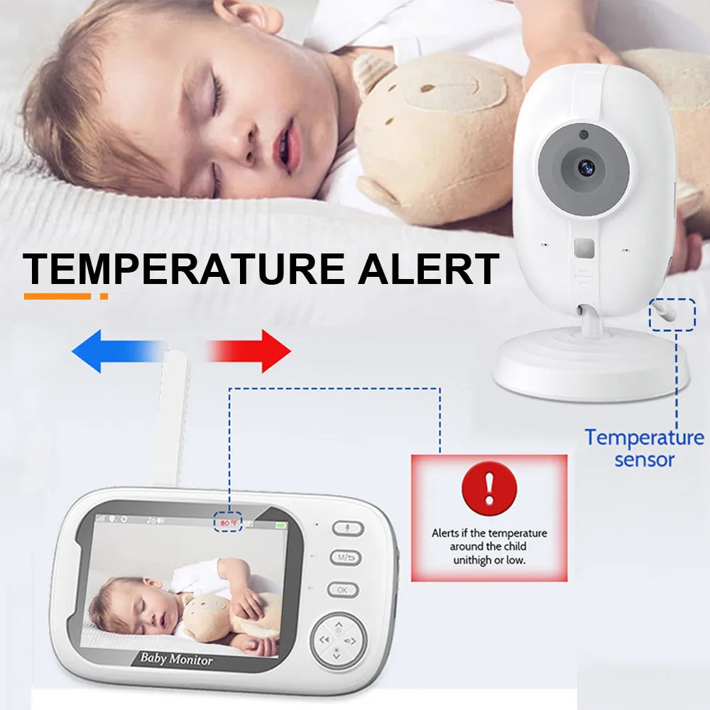 ABM600 Baby Monitor With Camera LCD Electronic Babysitter Wireless 2 Way Audio Talk Video Baby Nanny Device Upgraded Caregiver