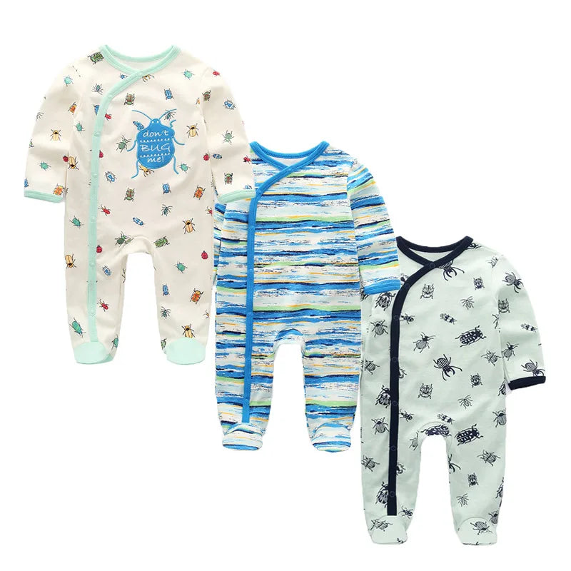 3PCS/Set Autumn Unisex Baby Rompers Cotton Soft Newborn Boy Girl Jumpsuit 2023 Infant Winter Onesies Clothes
