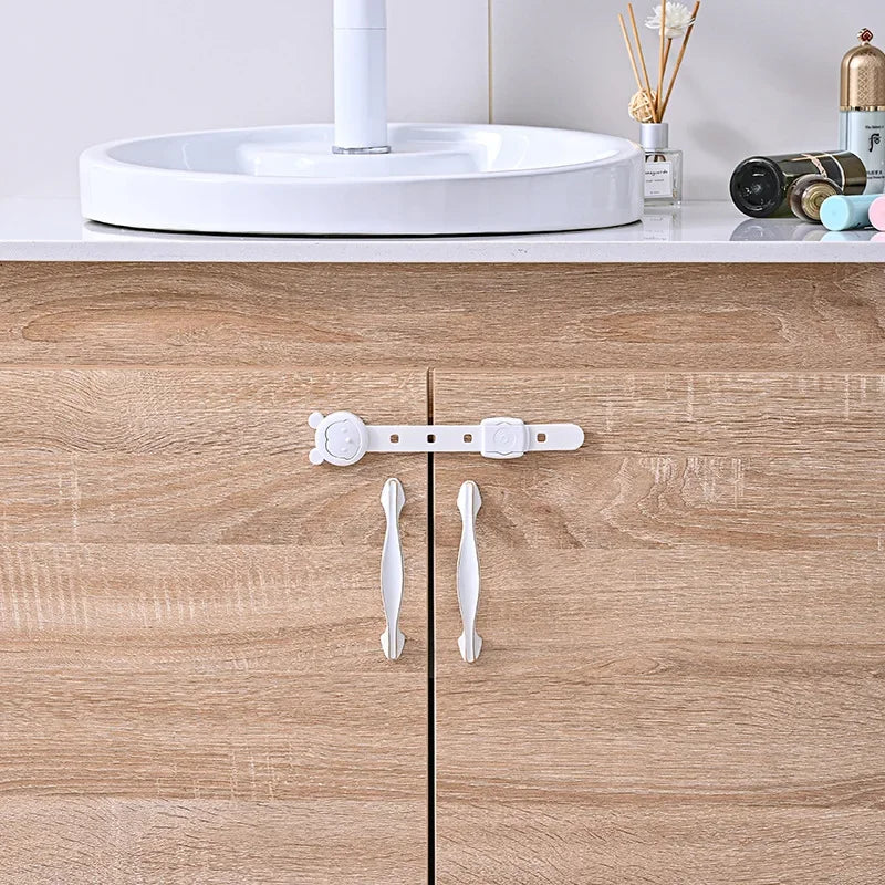 5Pcs Adjustable Child Safety Cabinet Locks for Refrigerators, Drawers, Toilets