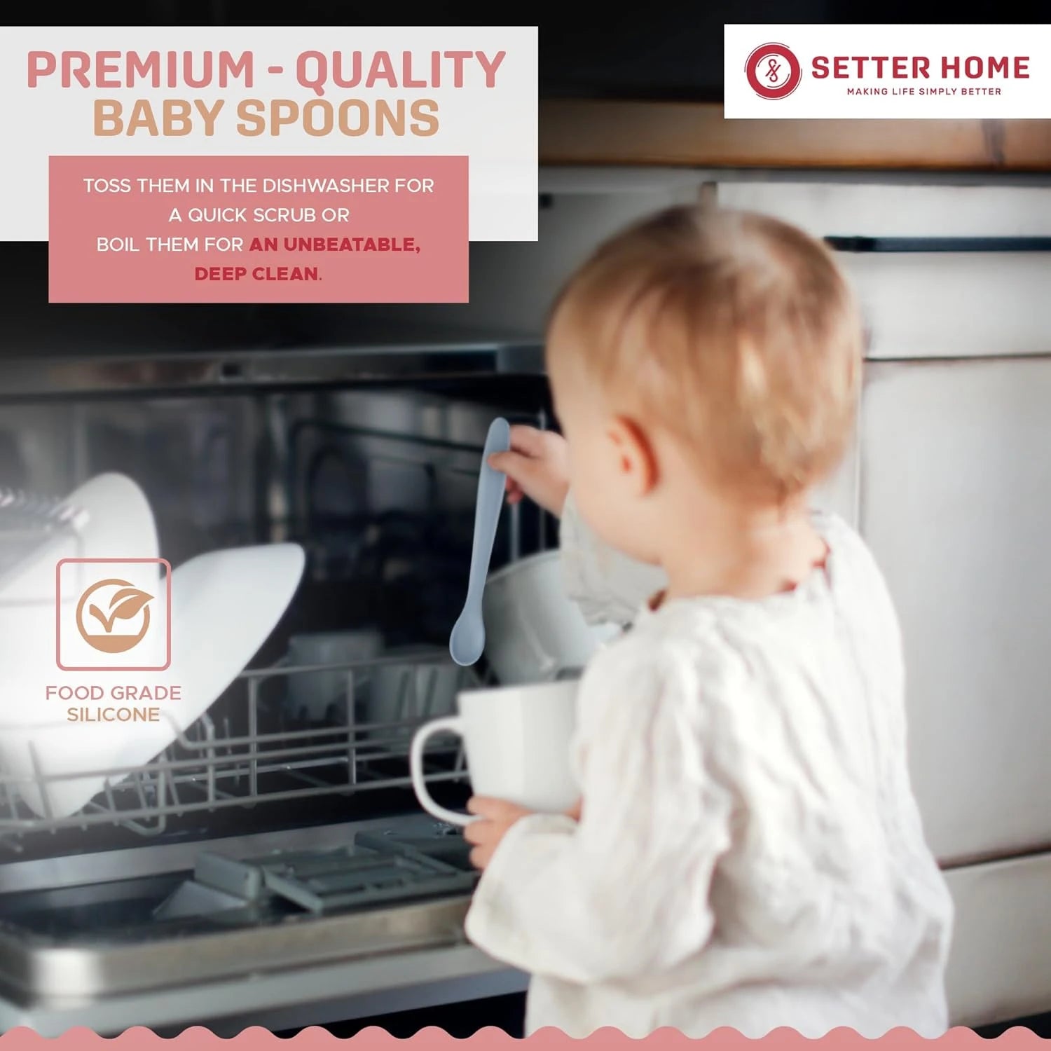 Best Soft Silicone Baby Spoons Dishwasher-Safe Silicone Bendable Baby Feeding Spoon Infant First Stage Silicone Training Spoon,