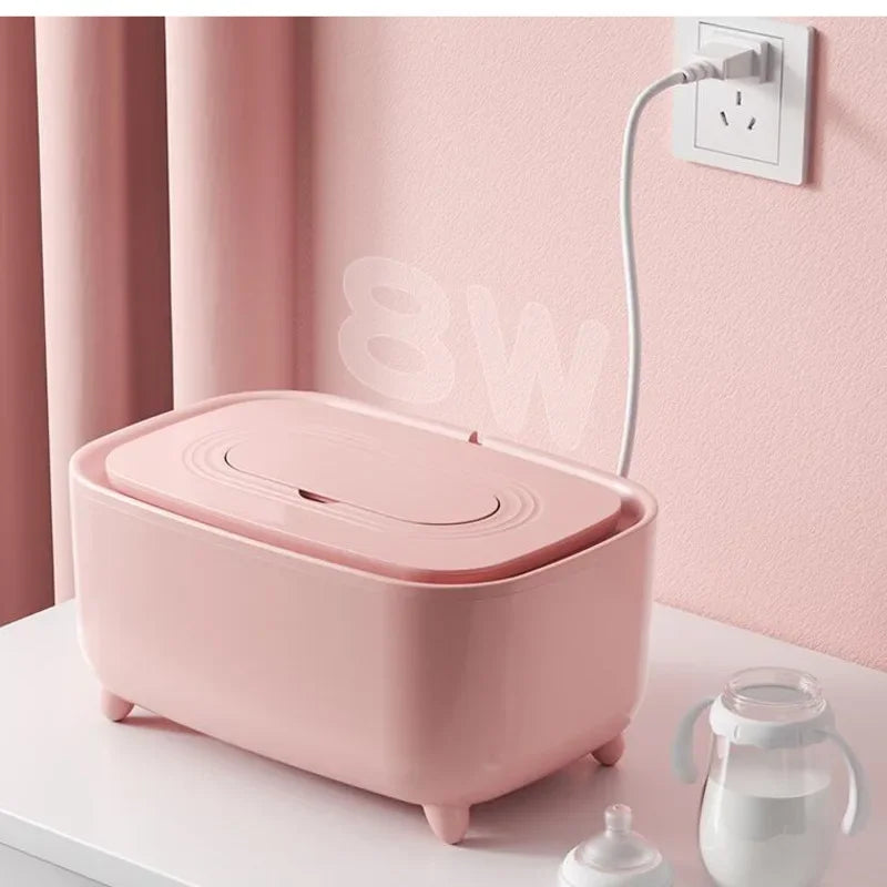 Baby Wipes Warmer - Constant Temperature Wet Wipe Heater, Newborn Tissue Warmer, 36 Hours Heating, Baby Mask Warmer