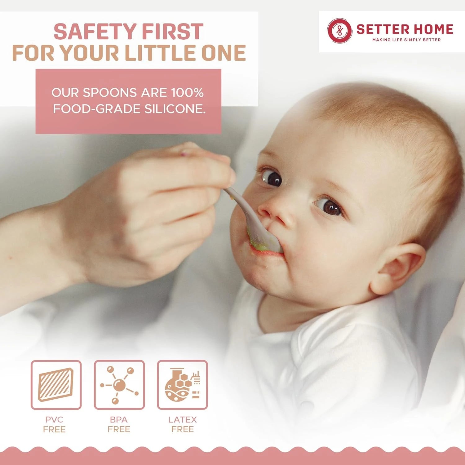 Best Soft Silicone Baby Spoons Dishwasher-Safe Silicone Bendable Baby Feeding Spoon Infant First Stage Silicone Training Spoon,