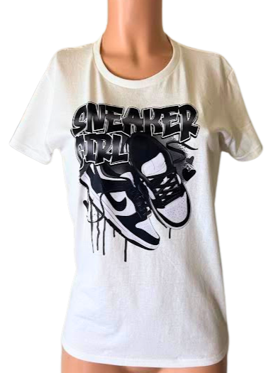 Ladies Graphic Print Short Sleeve T Shirt