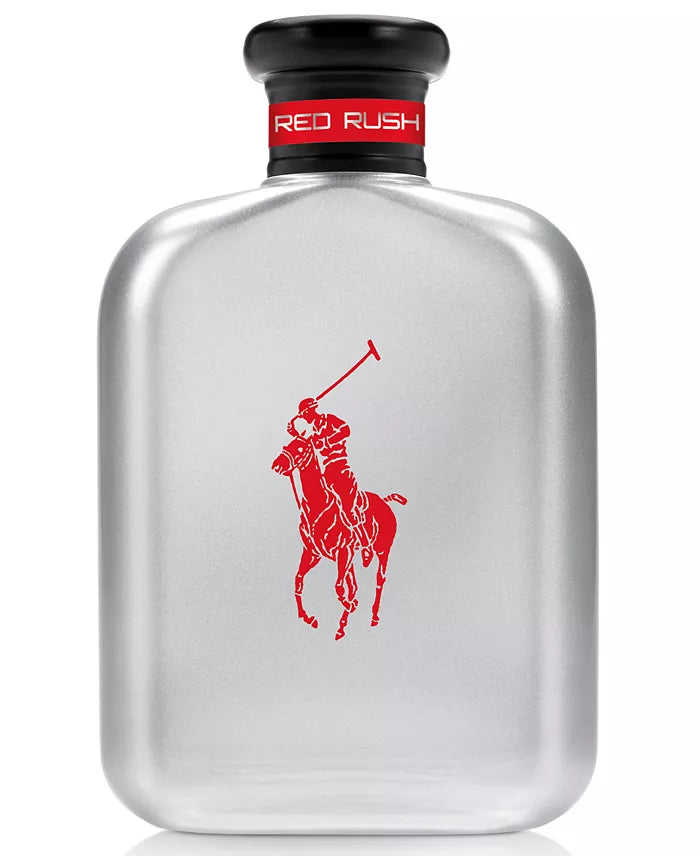 Ralph Lauren Polo Red Rush – Men’s Eau de Toilette, Fresh Citrus Woody Cologne in Silver Bottle