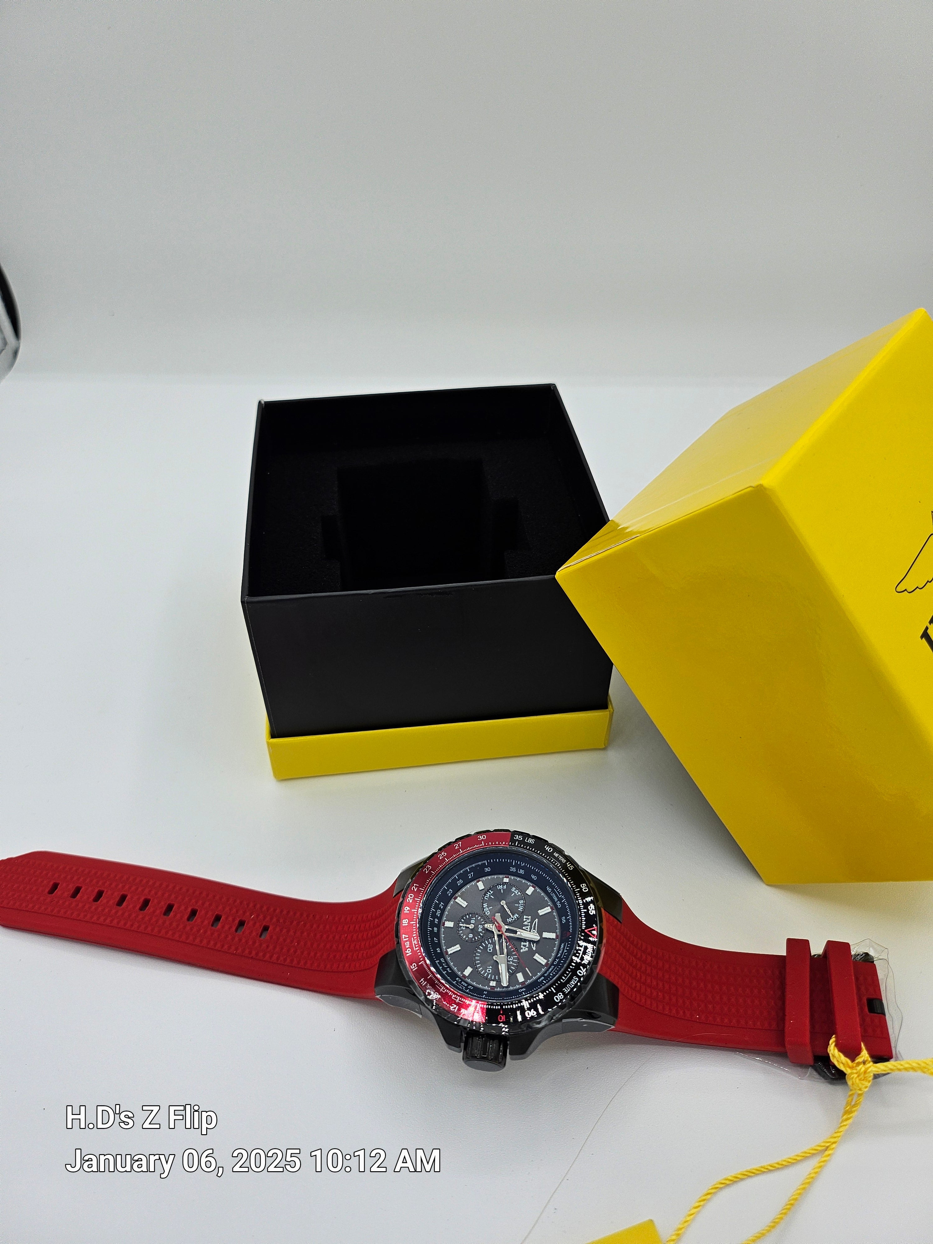 Invicta Aviator Men's Watch - 50mm, Black/Red