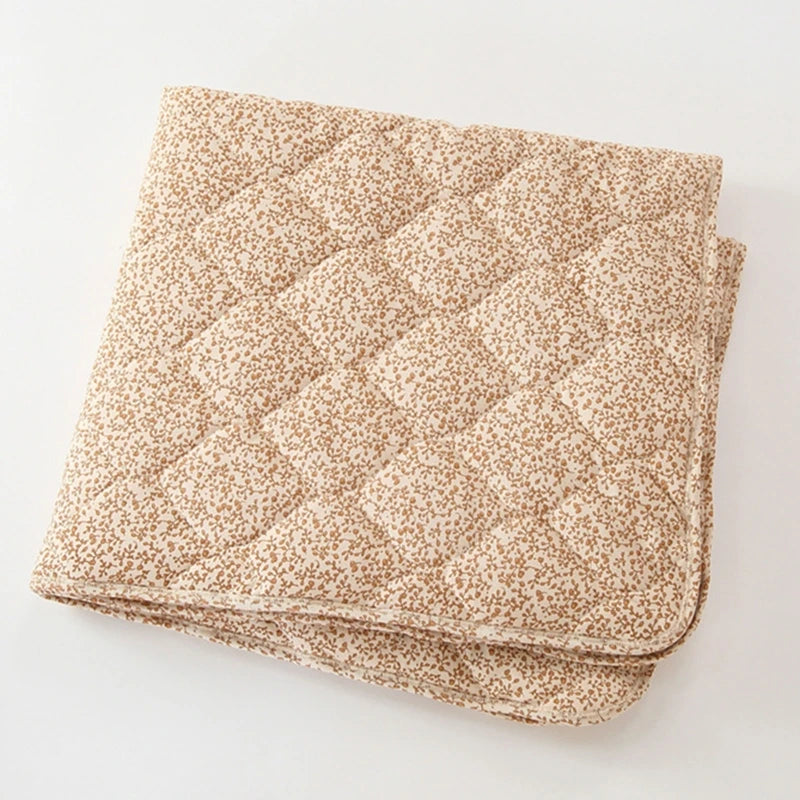 New Autumn Winter Warm Baby Blanket Soft Cotton Cherry Printed Children Quilt Nap Blanket Newborn Swaddle Wrap Bedding