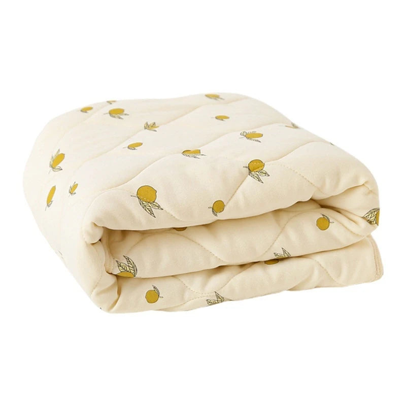 New Autumn Winter Warm Baby Blanket Soft Cotton Cherry Printed Children Quilt Nap Blanket Newborn Swaddle Wrap Bedding