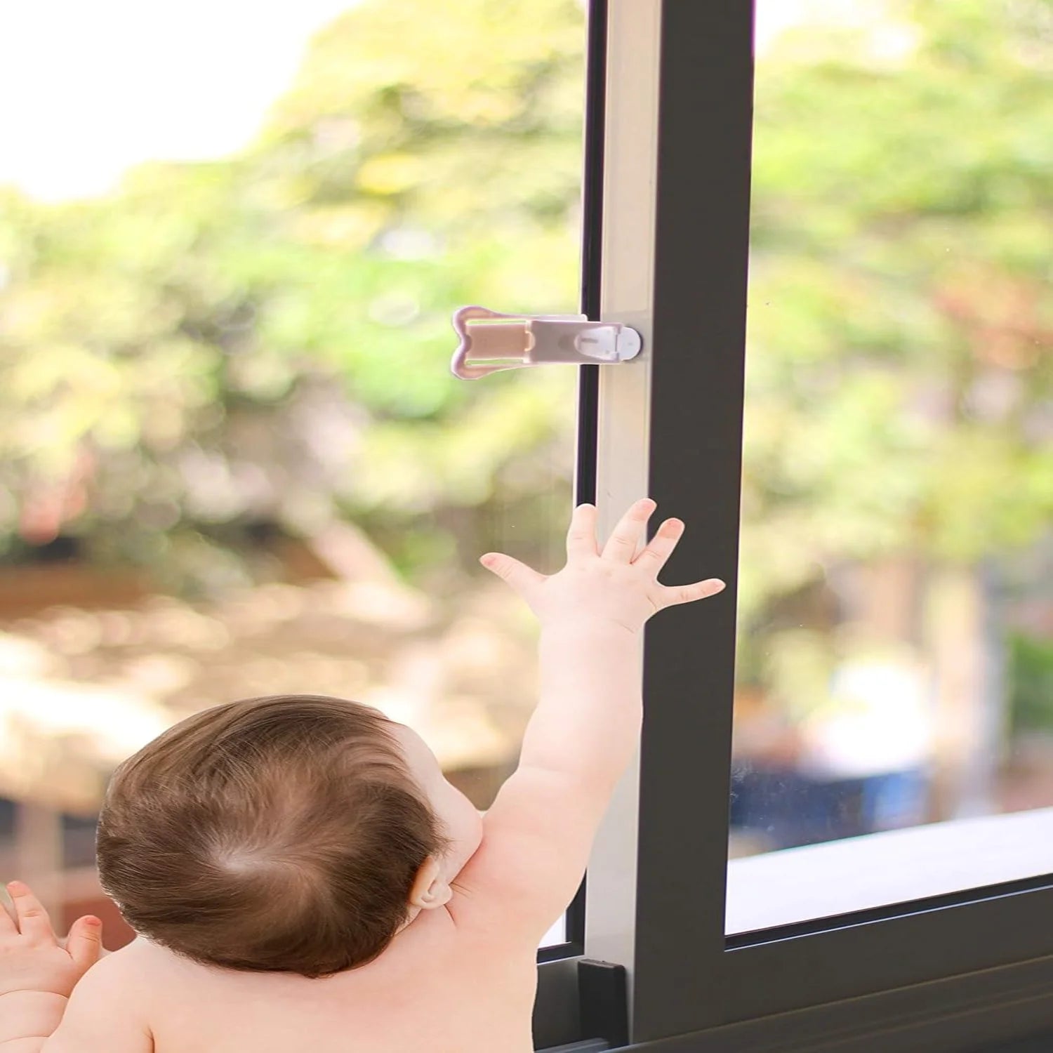 Inaya Sliding Door Lock for Child  (4-Pack) - Child  Locks for Sliding Glass Doors, Windows, Closets & Cabinets.  Locks for All