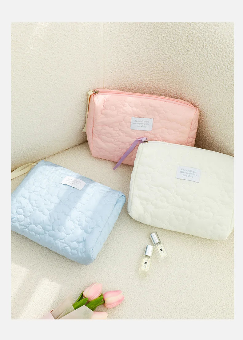New Flower Pattern Women's Makeup Bag, Toiletries, Cosmetic Organizer