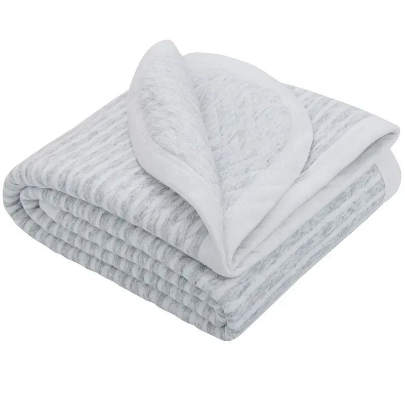 Quilted Toddler Blanket, Breathable and Warm for Boys and Girls Baby Blanket, 30x40 Inches, Grey Wave