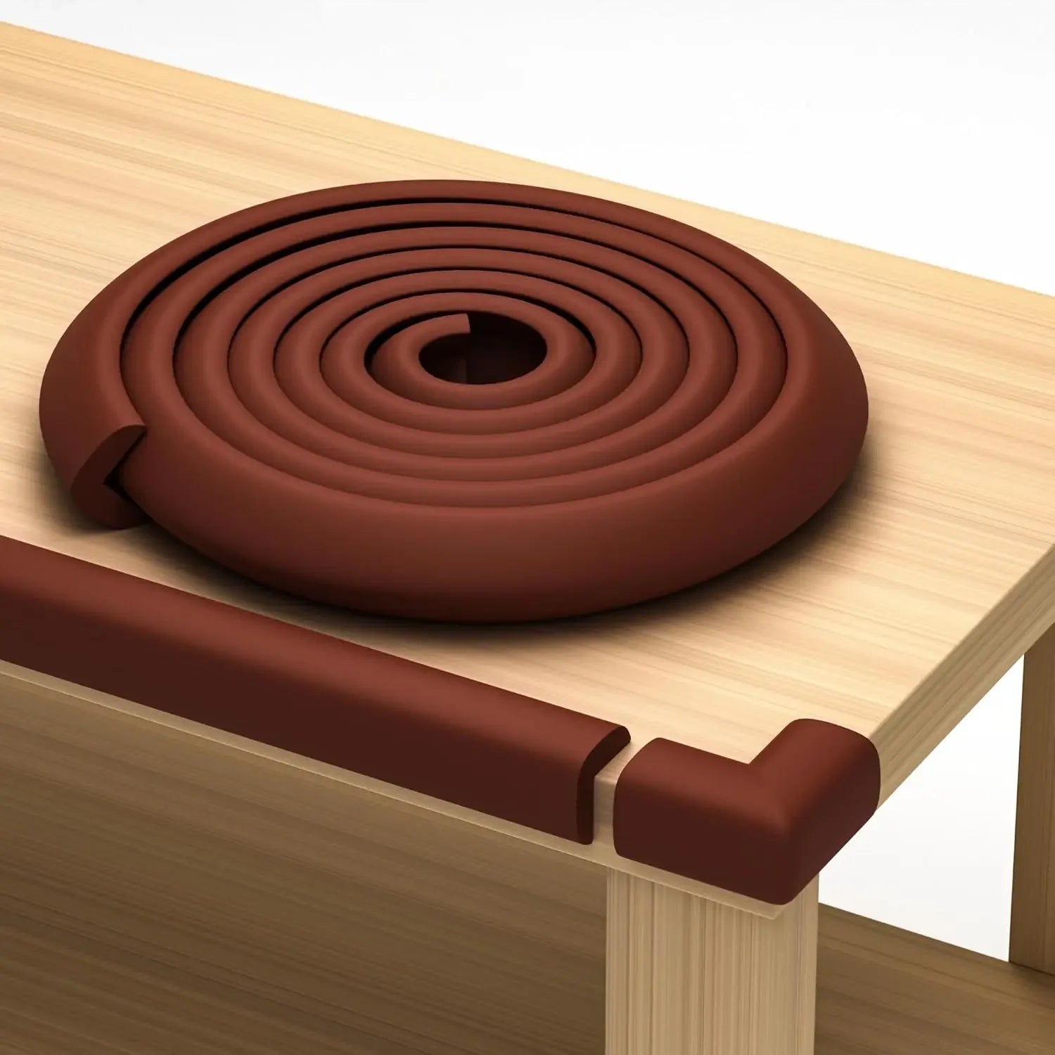 Furniture Corner & Edge Safety Bumpers, Impact-Absorbent 18ft Bumper & 8 Foam Corner Protectors