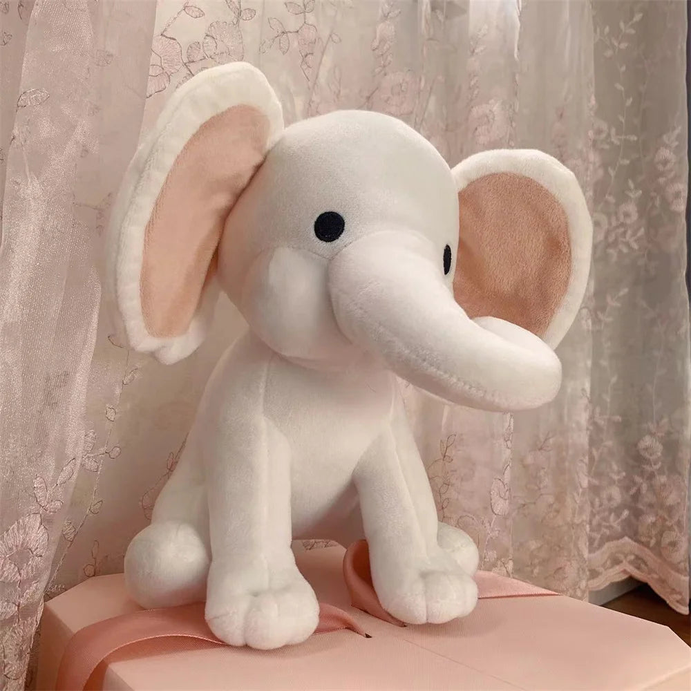 Elephant Plush Toys Kawaii Baby Toy Stuffed Animal Doll For Kids White Elephant Toys Cartoon For Girls Cute Toys For Wedding