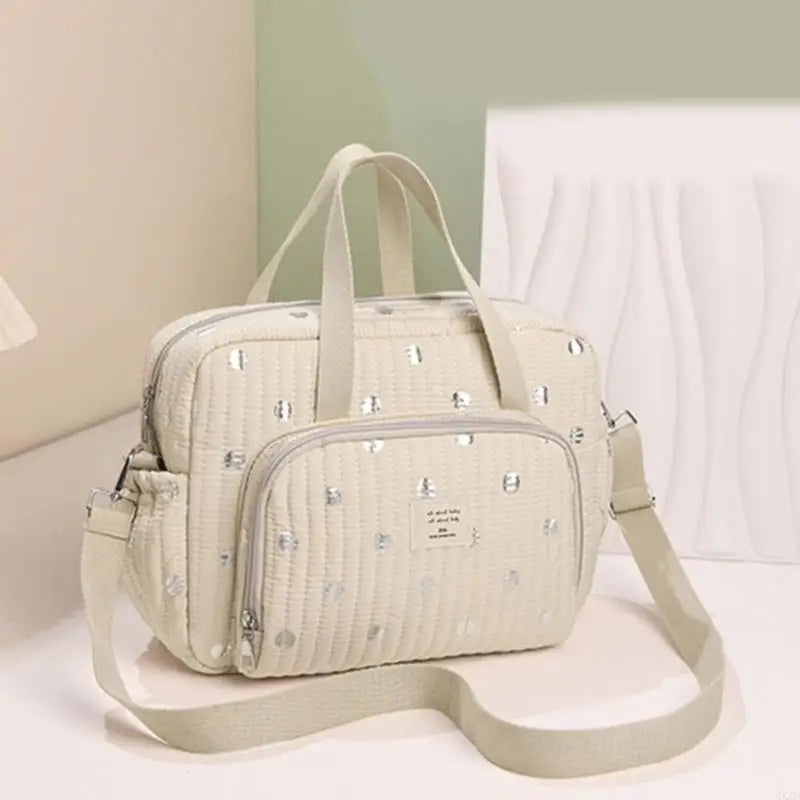 QX2D Large Capacity Mummy Bag Portable Storage Handbag For Baby And Mom Essential