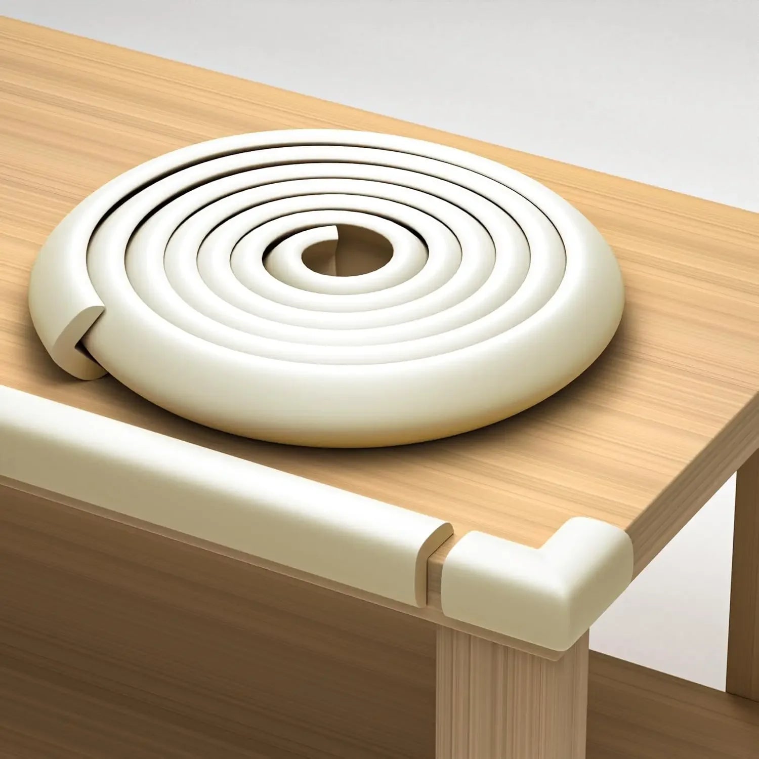 Furniture Corner & Edge Safety Bumpers, Impact-Absorbent 18ft Bumper & 8 Foam Corner Protectors