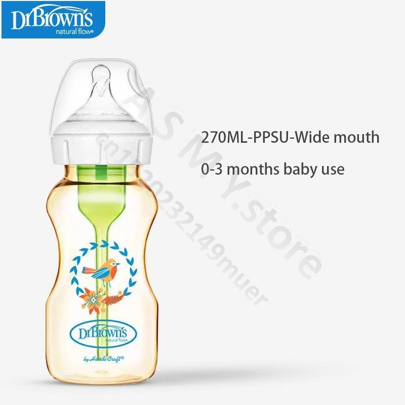 Dr. Brown's newborn PPSU / anti-colic / wide mouth / baby bottle / anti-drop 150ML，270ML baby bottle