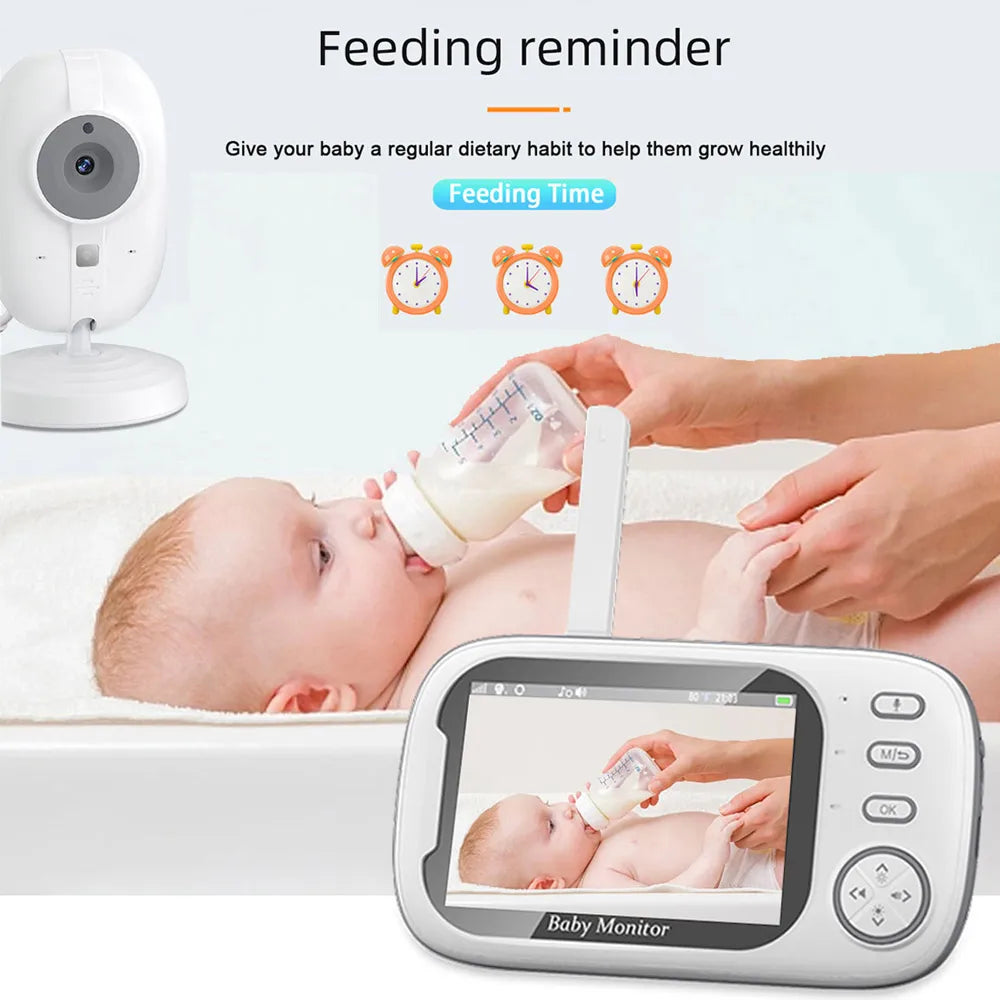ABM600 Baby Monitor With Camera  LCD Electronic Babysitter Wireless 2 Way Audio Talk Video Baby Nanny Device Upgraded Caregiver