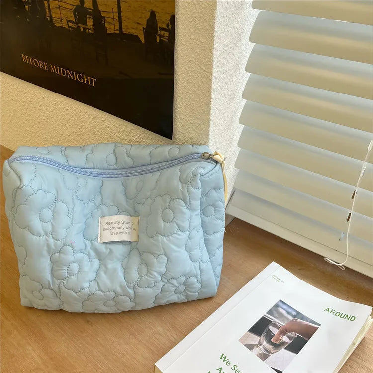 New Flower Pattern Women's Makeup Bag, Toiletries, Cosmetic Organizer