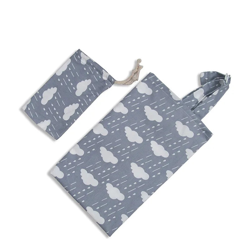 Breastfeeding Cover Breathable Cotton Nursing Cloth Cloud Print Outing Breastfeeding Towel Feeding Cover Cape Nursing Apron