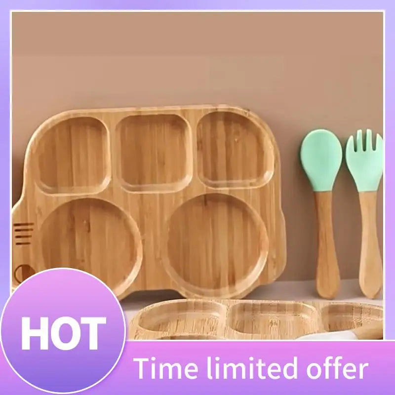 Dinnerware Plate Newborn Bamboo Dishes Items Tableware For Stuff Accessory Kids Food Storage