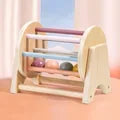 Montessori Wooden Multifunction Toys Color Spinning Coin Box Wooden Toys Children Puzzle Sensory Early Education Game Toys Gift