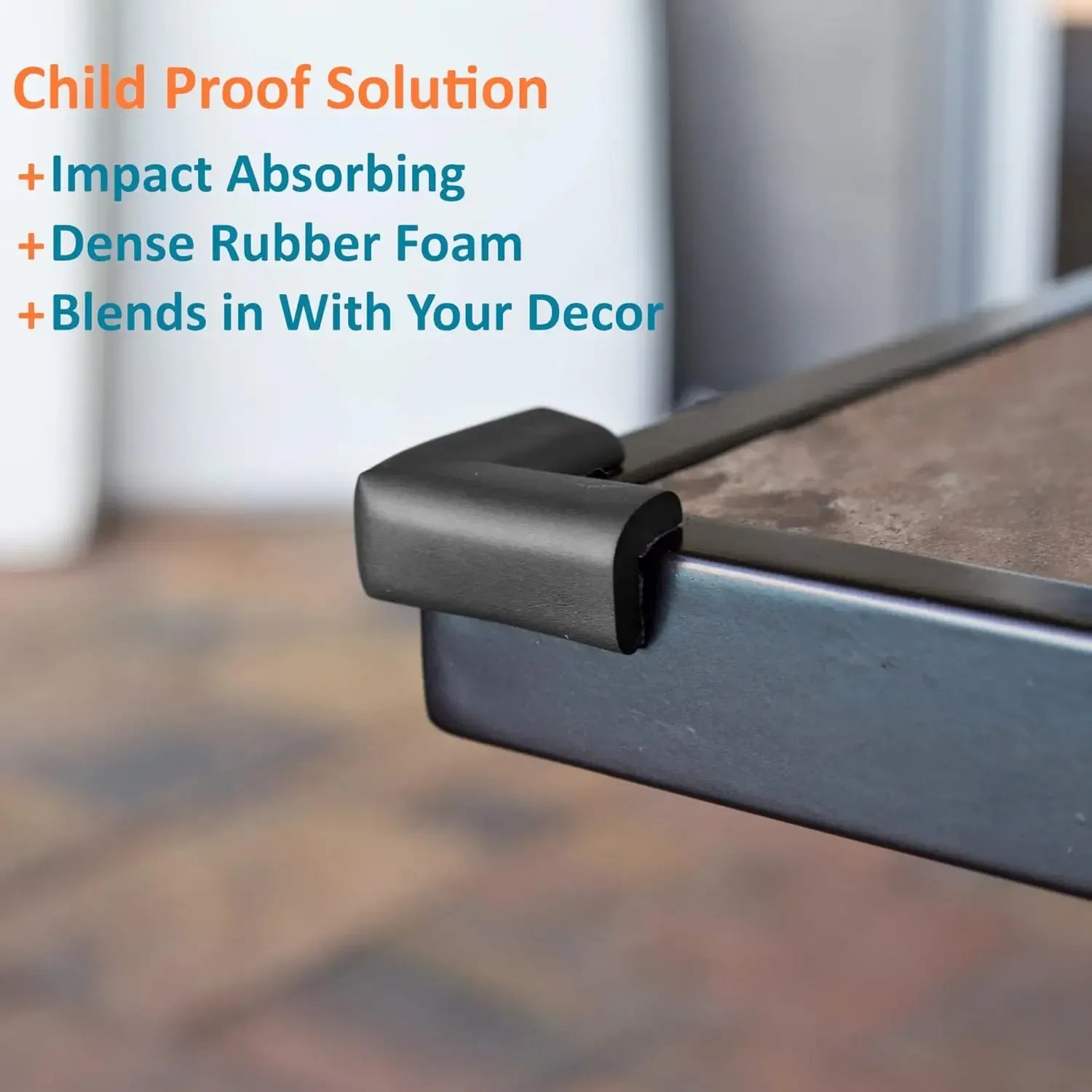 Furniture Corner & Edge Safety Bumpers, Impact-Absorbent 18ft Bumper & 8 Foam Corner Protectors