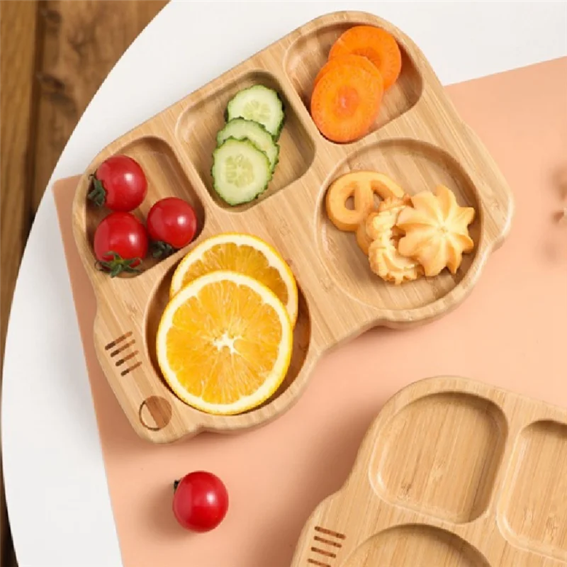 Dinnerware Plate Newborn Bamboo Dishes Items Tableware For Stuff Accessory Kids Food Storage