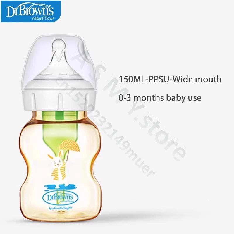 Dr. Brown's newborn PPSU / anti-colic / wide mouth / baby bottle / anti-drop 150ML，270ML baby bottle