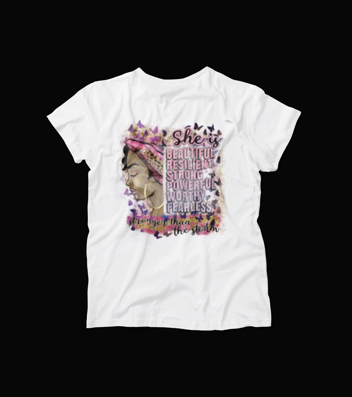 Empowerment T-Shirt – Stronger Than the Storm Shirt – Resilient Woman Graphic Tee – Strength & Self-Love Motivational Shirt