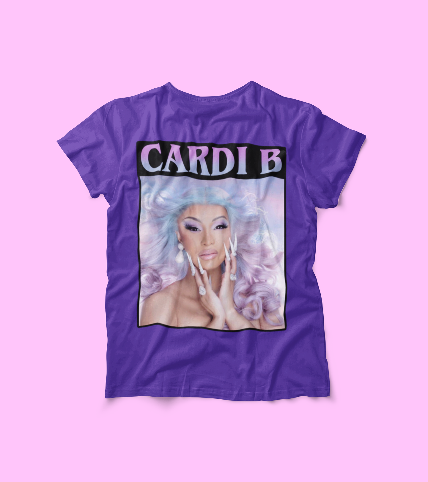 Cardi B Graphic T-Shirt – Diva Style Rap Icon Tee – Bold Pink Fan Shirt – Hip Hop Fashion Statement Top – Streetwear Inspired