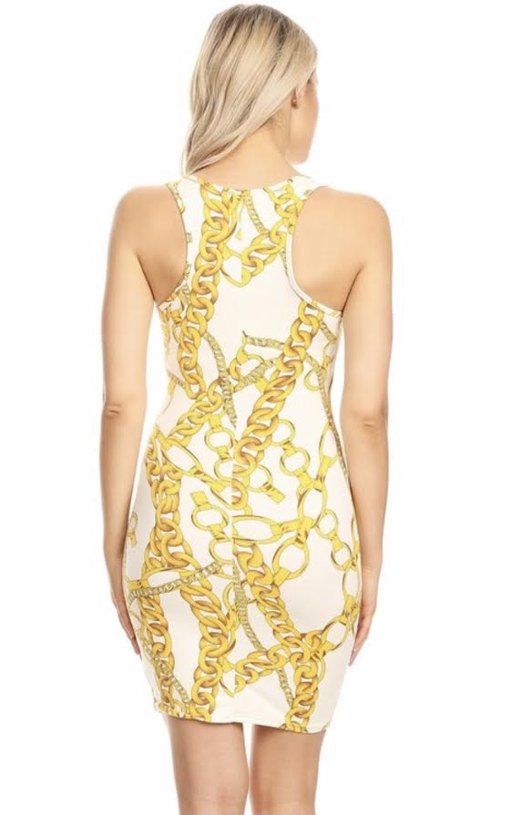 Womens Chain Print Dress