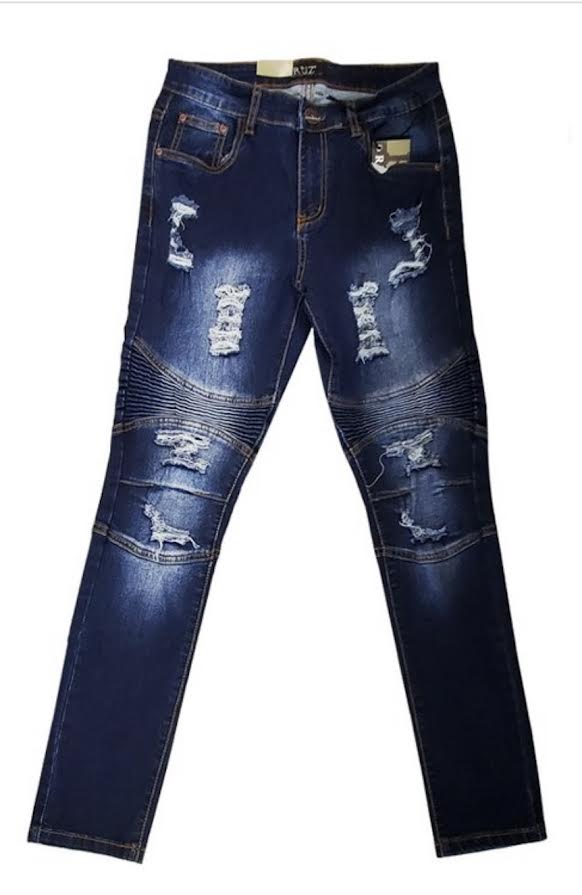 Mens Fashion Stress Jeans